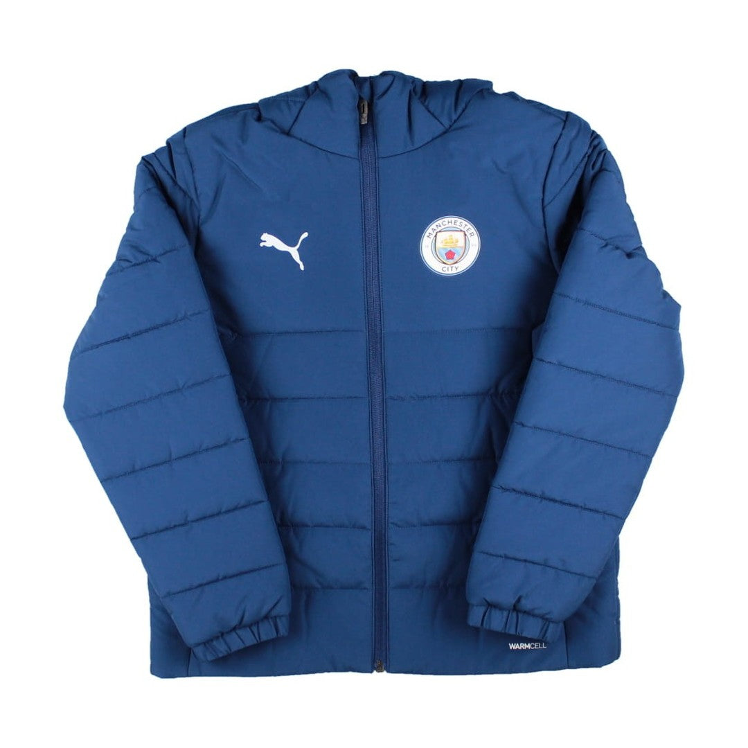2026-2027 Man City Training Hooded Padded Jacket (Blue Jewel) - Kids_0
