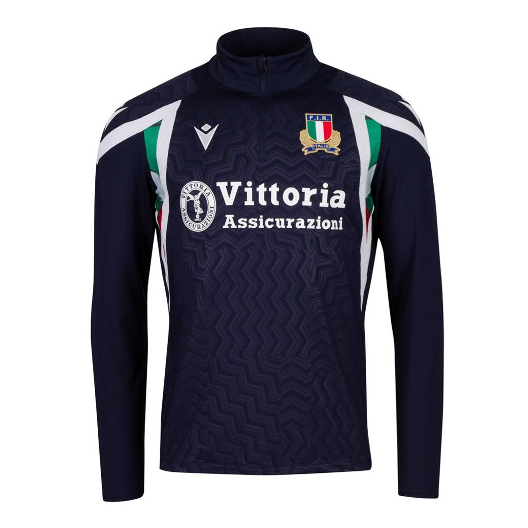 2026-2027 Italy Rugby Training 1/4 Zip (Navy)_0