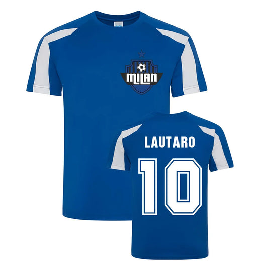 Lautaro Martinez Milan Sport Training Jersey (Blue)_0