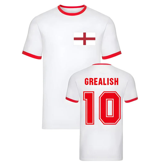 Jack Grealish England Ringer Tee (White)_0
