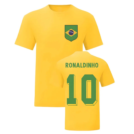 Ronaldinho Brazil National Hero Tee\'s (Yellow)_0