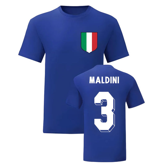 Paolo Maldini Italy National Hero Tee\'s (Blue)_0