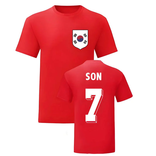 Son Heung-Min (Son) South Korea National Hero Tee (Red)_0