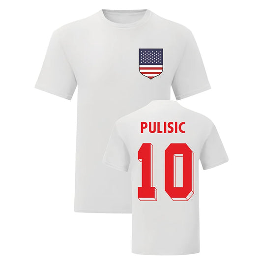 Christian Pulisic USA National Hero Tee (White)_0