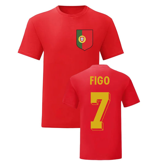 Luis Figo Portugal National Hero Tee (Red)_0