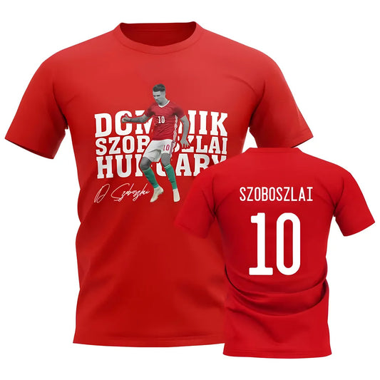 Dominik Szoboszlai Hungary Player Tee (Red)_0