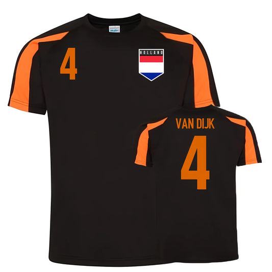 Virgil Van Dijk Holland Sports Training Jersey (Black)_0