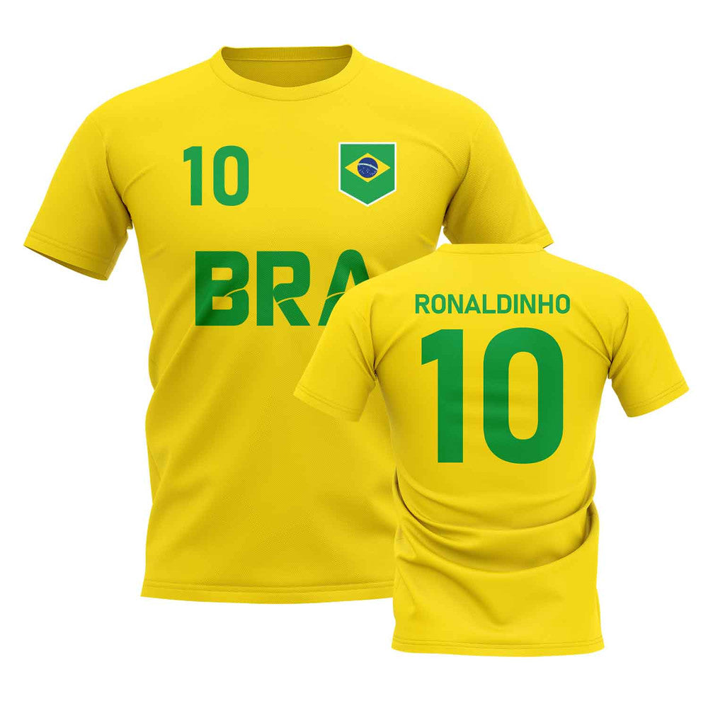 Ronaldinho Country Code Hero T-Shirt (Yellow)_0