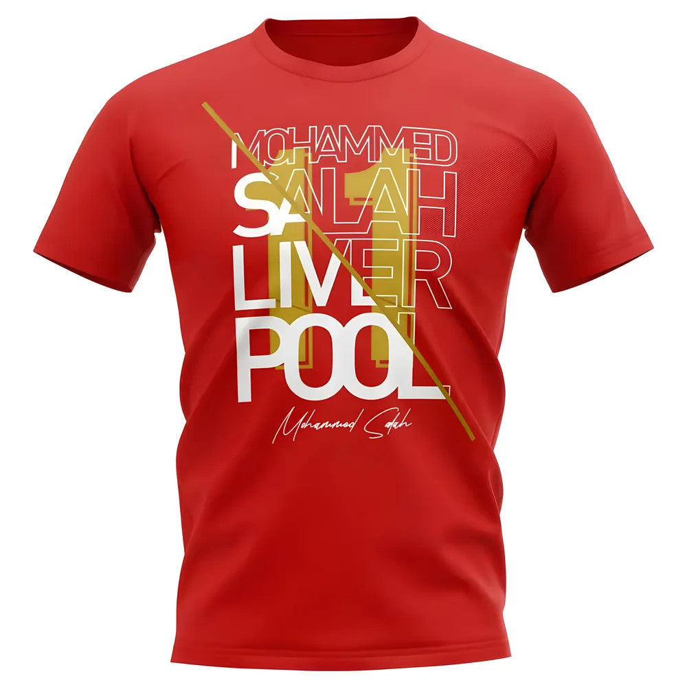 Mo Salah Liverpool Graphic Signature T-Shirt (Red)_0