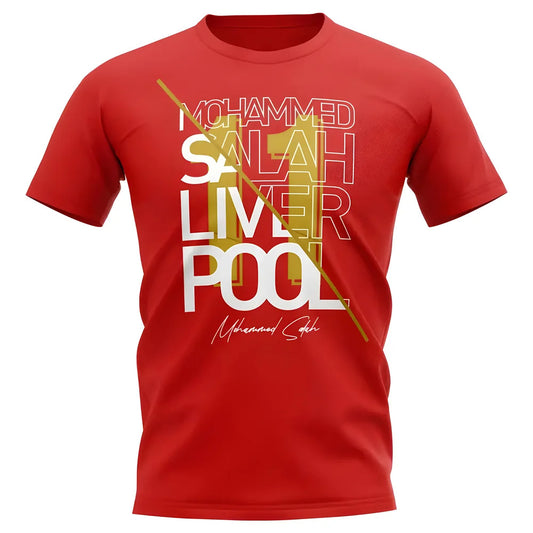 Mo Salah Liverpool Graphic Signature T-Shirt (Red)_0