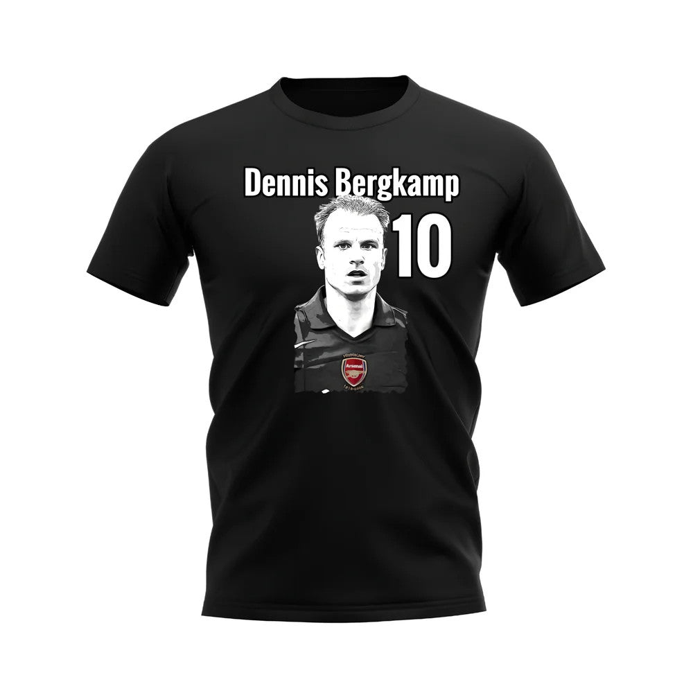 Dennis Bergkamp Arsenal Profile T-shirt (Black)_0