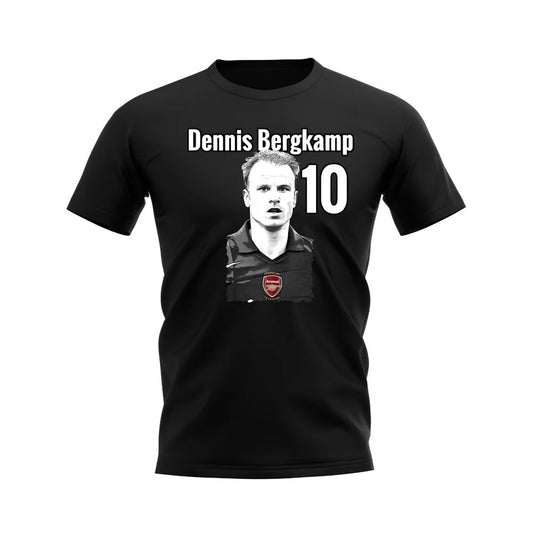 Dennis Bergkamp Arsenal Profile T-shirt (Black)_0