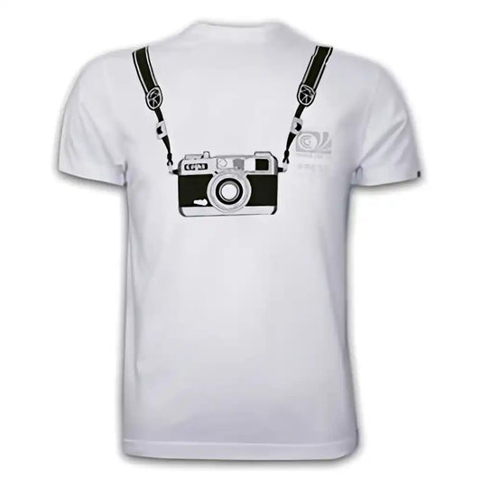 Mens WC Photographer Basic T and White 100% cotton_0