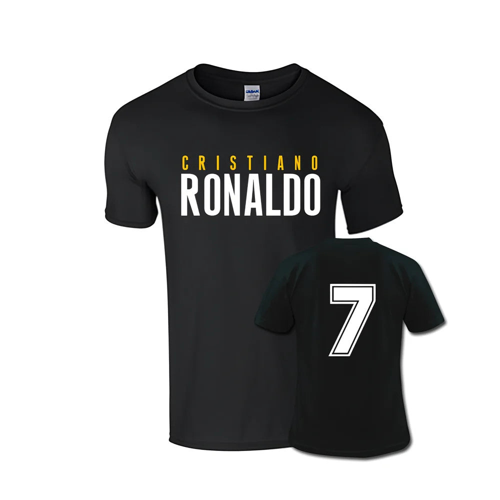 Cristiano Ronaldo Front Name T-shirt (black) - Kids_0