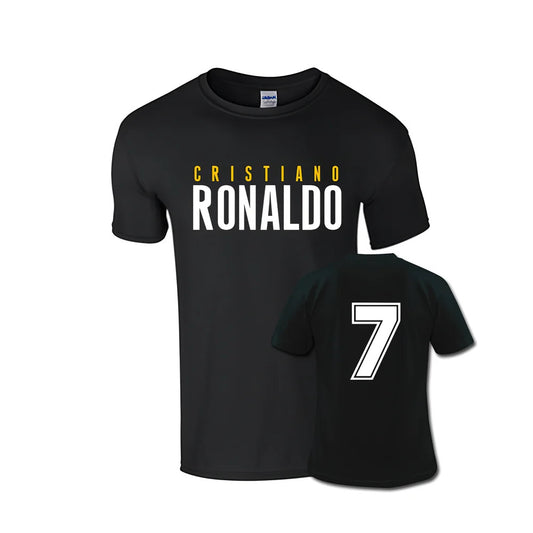 Cristiano Ronaldo Front Name T-shirt (black) - Kids_0