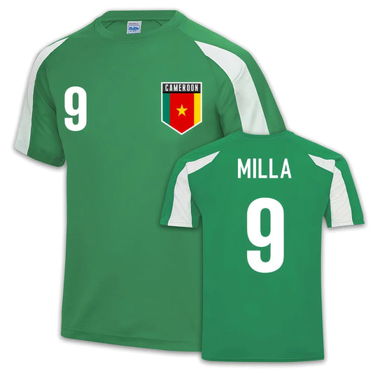 Cameroon Sports Training Jersey (Roger Milla 9)_0