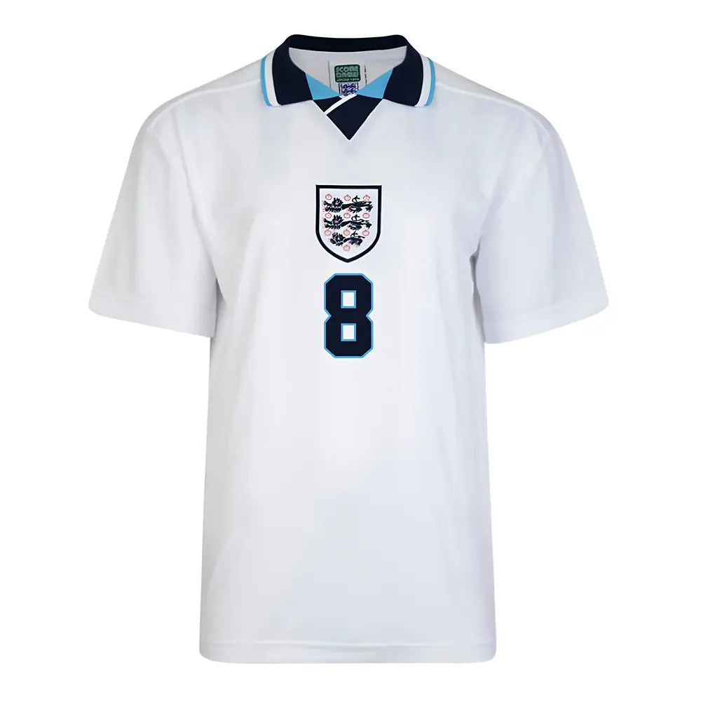 Score Draw England Euro 1996 Home Shirt (Gascoigne 8)_1