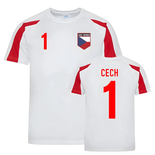 Petr Cech Czech Republic Sports Training Jersey (White-Red)_0
