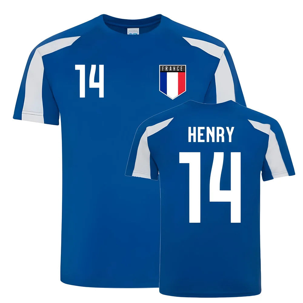 Thierry Henry France Sports Training Jersey (Blue-White)_0