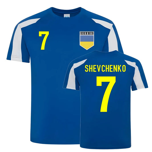 Andriy Shevchenko Ukraine Sports Training Jersey (Blue)_0
