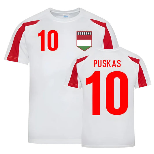 Ferenc Puskas Hungary Sports Training Jersey (White-Red)_0