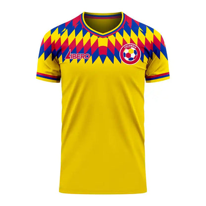 Colombia 2025-2026 Home Concept Football Kit (Libero) (VALDERRAMA 10)_3