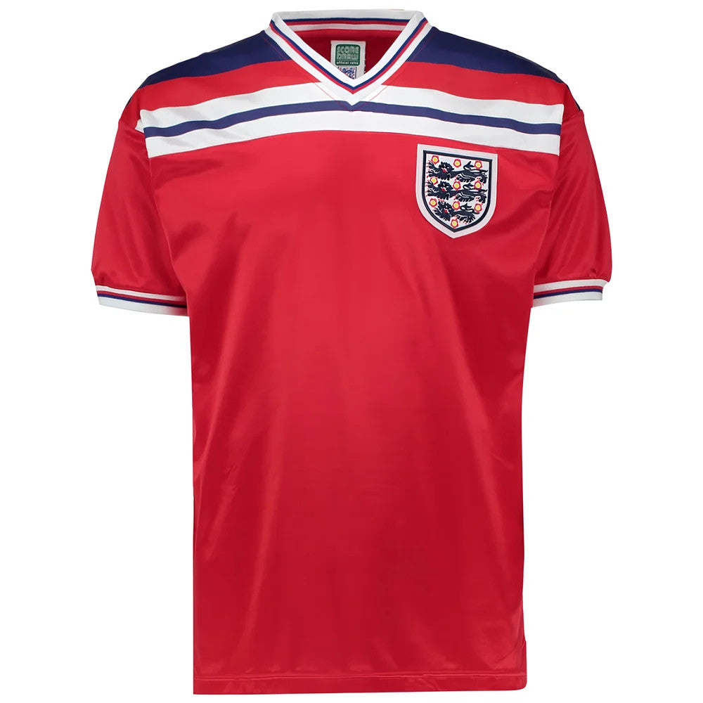 Score Draw England World Cup 1982 Away Shirt (Robson 16)_1