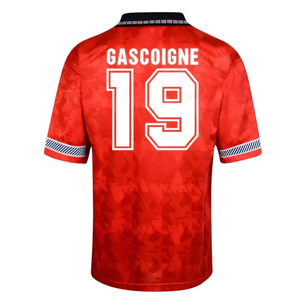 Score Draw England World Cup 1990 Away Shirt (Gascoigne 19)_0