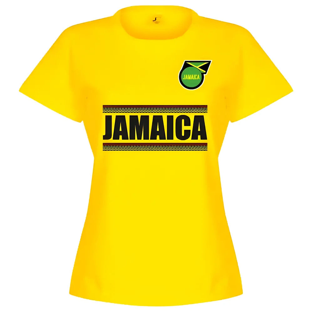 Jamaica Team Womens T-Shirt - Yellow_0