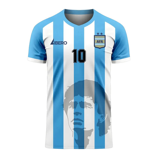 Diego Maradona Argentina Silhouette Concept Shirt - Womens_0