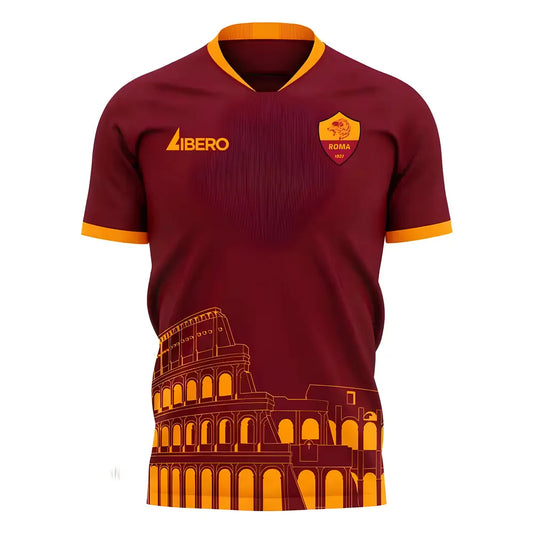 Roma 2025-2026 Home Concept Football Kit (Libero) - No Sponsor_0