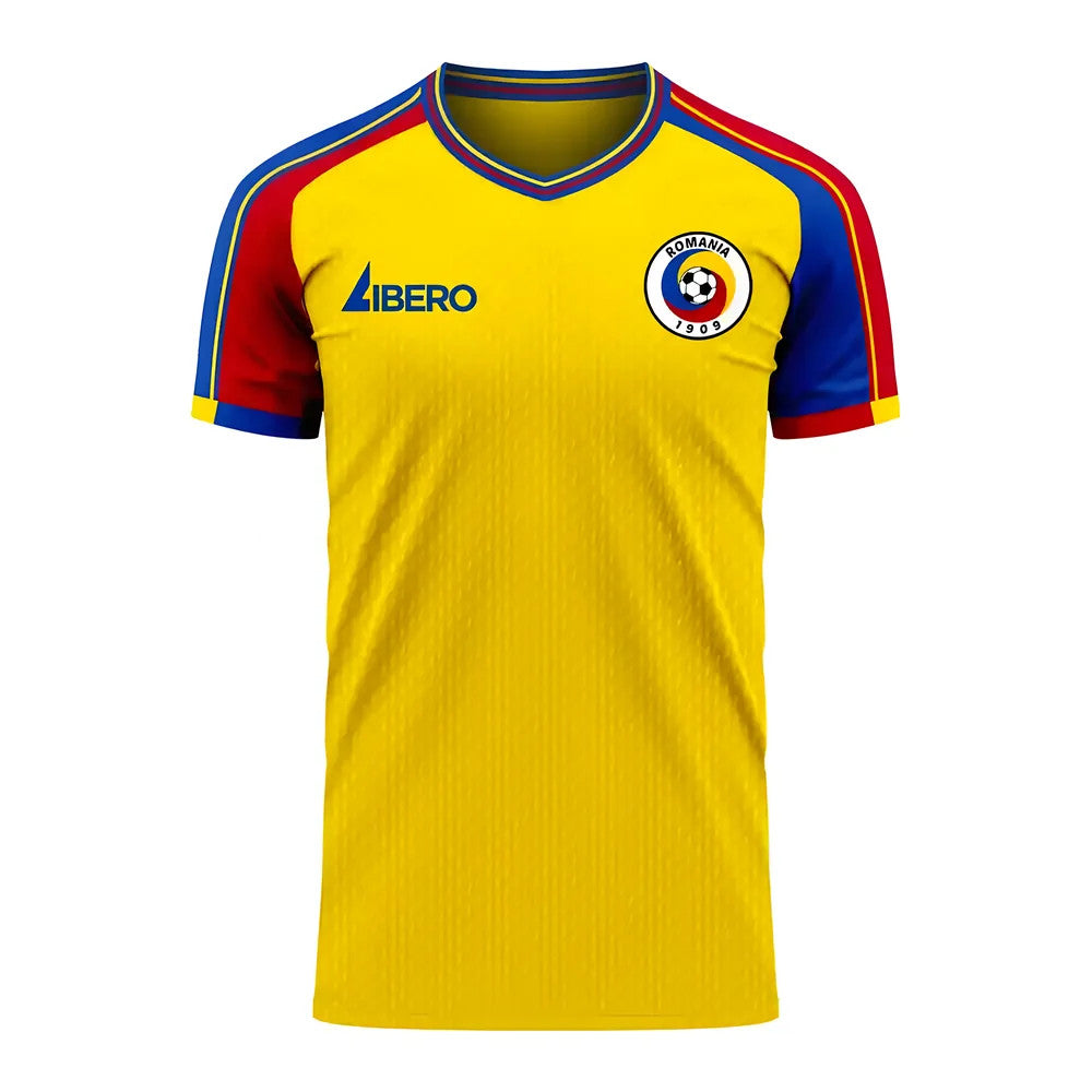 Romania 2025-2026 Home Concept Football Kit (Libero) - Kids_0