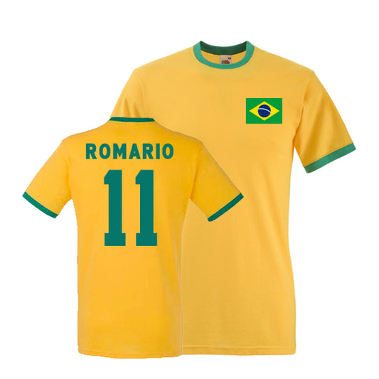 Romario Brazil Ringer Tee (yellow)_0