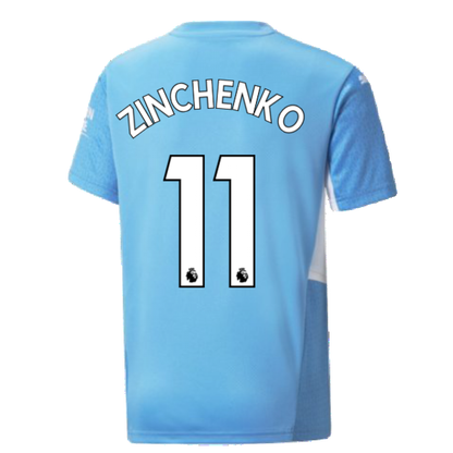 2021-2022 Man City Home Shirt (Kids) (ZINCHENKO 11)_4