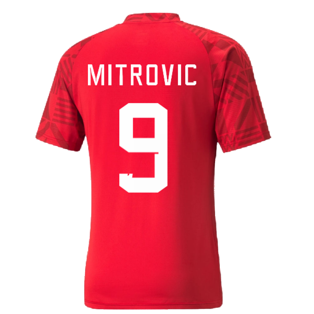2022-2023 Serbia Pre-Match Jersey (Red) (MITROVIC 9)_4