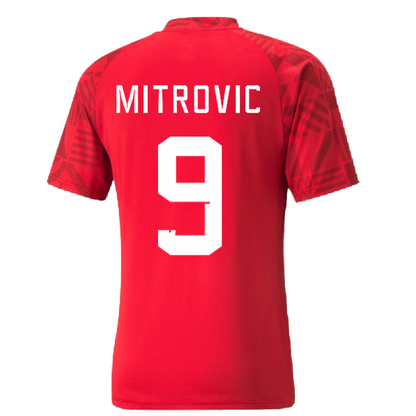 2022-2023 Serbia Pre-Match Jersey (Red) (MITROVIC 9)_4