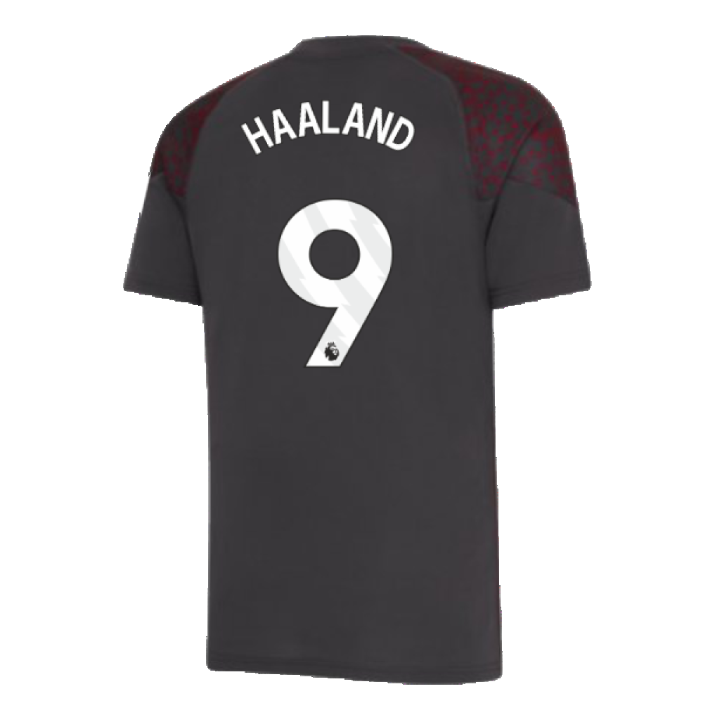 2023-2024 Man City Training Jersey (Strong Grey) (HAALAND 9)_3
