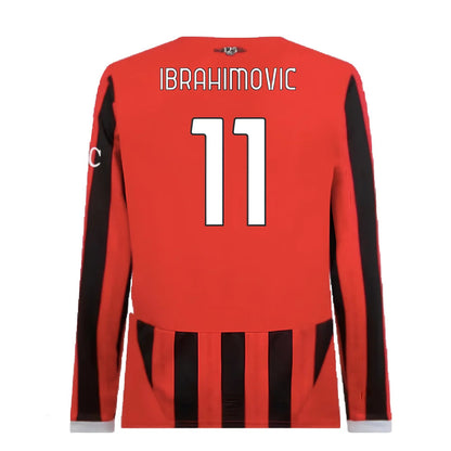 2024-2025 AC Milan Home Long Sleeve Shirt (Ibrahimovic 11)_4
