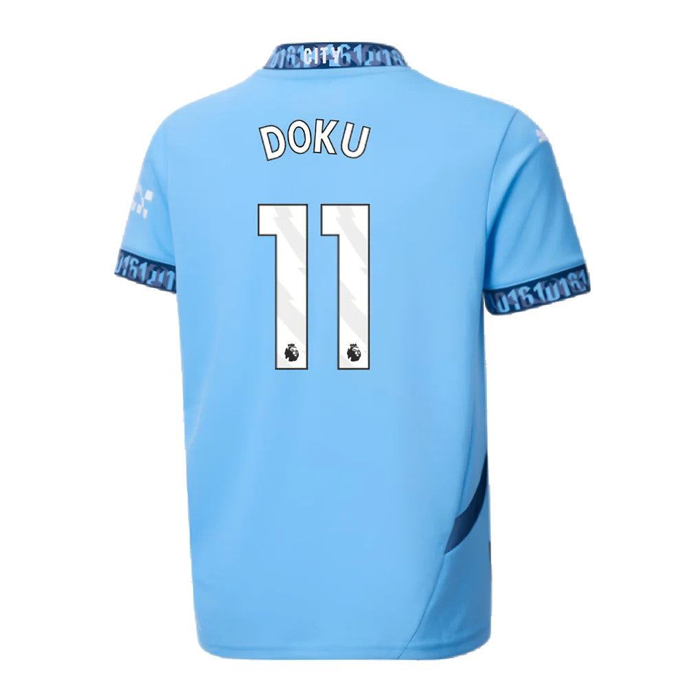 2024-2025 Man City Home Shirt (Kids) (Doku 11)_4
