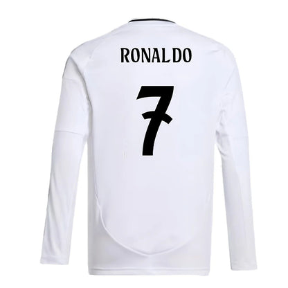 2024-2025 Real Madrid Long Sleeve Home Shirt (Kids) (Ronaldo 7)_5