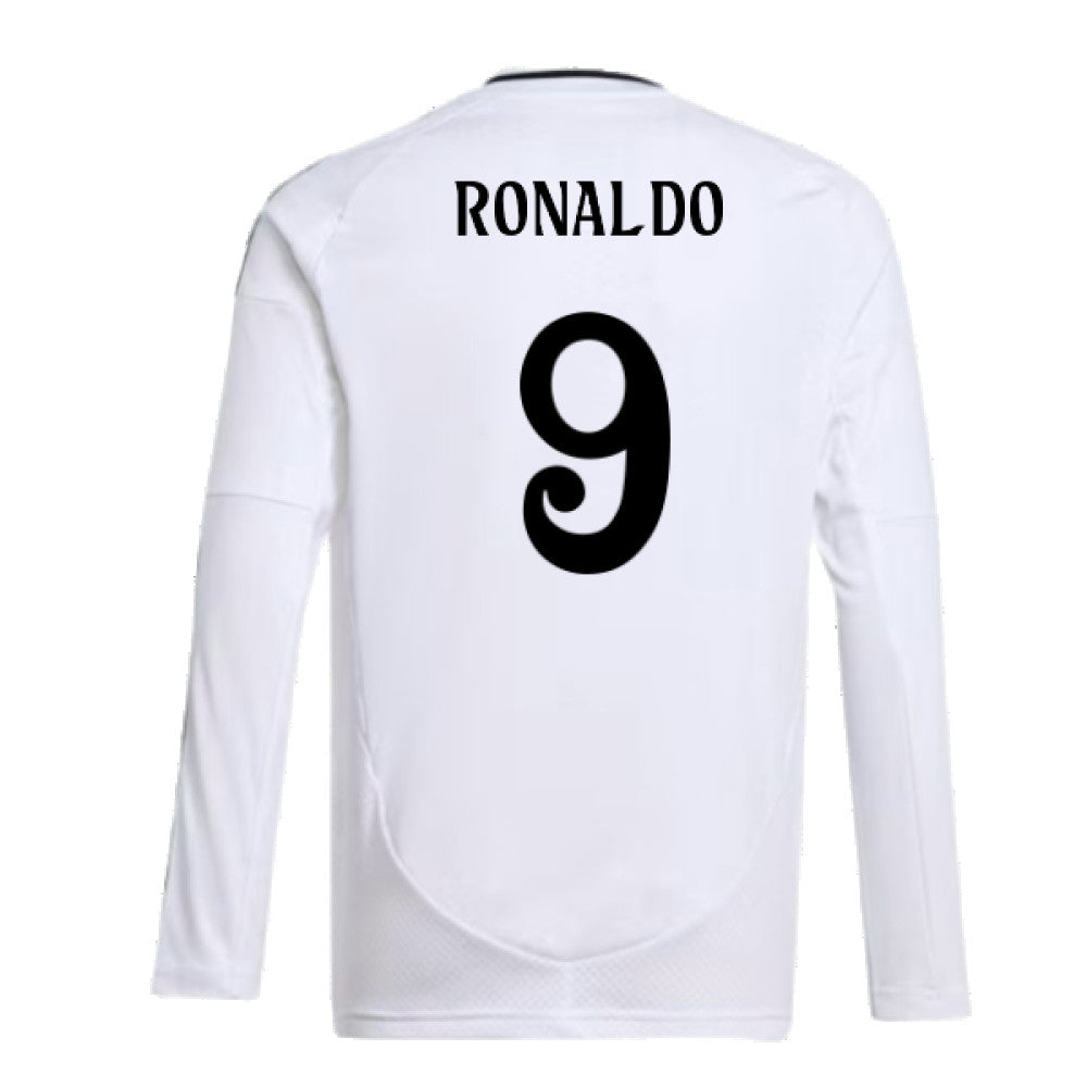 2024-2025 Real Madrid Long Sleeve Home Shirt (Kids) (Ronaldo 9)_5