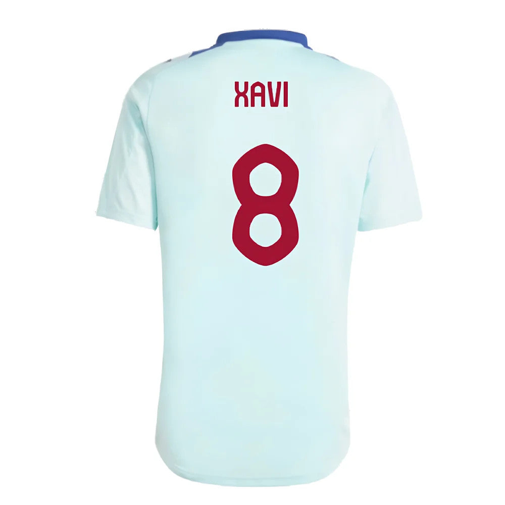 2024-2025 Spain Training Jersey (Halo Mint) (Xavi 8)_4