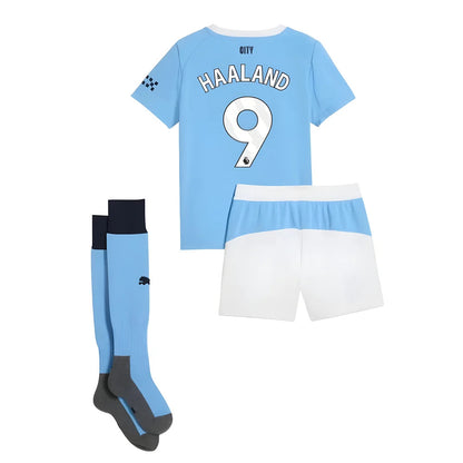 2025-2026 Man City Home Mini Kit (Haaland 9)_4