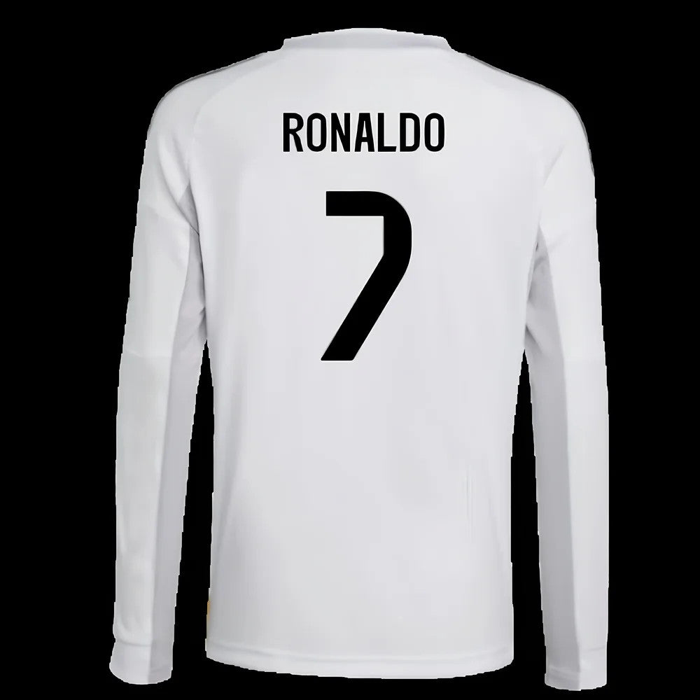 2025-2026 Real Madrid Long Sleeve Home Shirt (Kids) (Ronaldo 7)_4