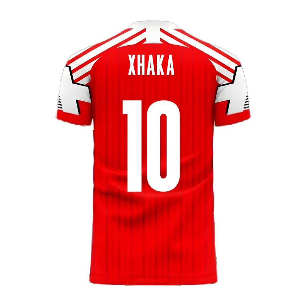 Switzerland 2025-2026 Retro Concept Football Kit (Libero) (XHAKA 10)_2