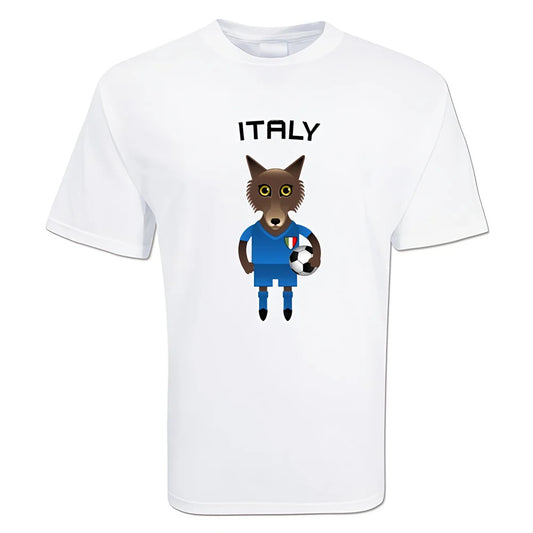 Italy Mascot Soccer T-shirt_0