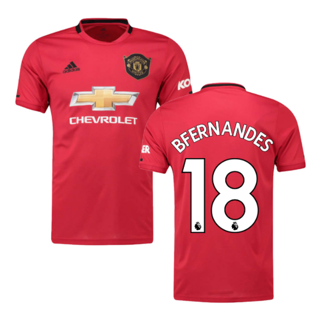 2019-2020 Man Utd Adidas Home Football Shirt (B Fernandes 18)_5
