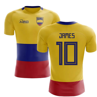 2025-2026 Colombia Flag Concept Football Shirt (James 10)_3