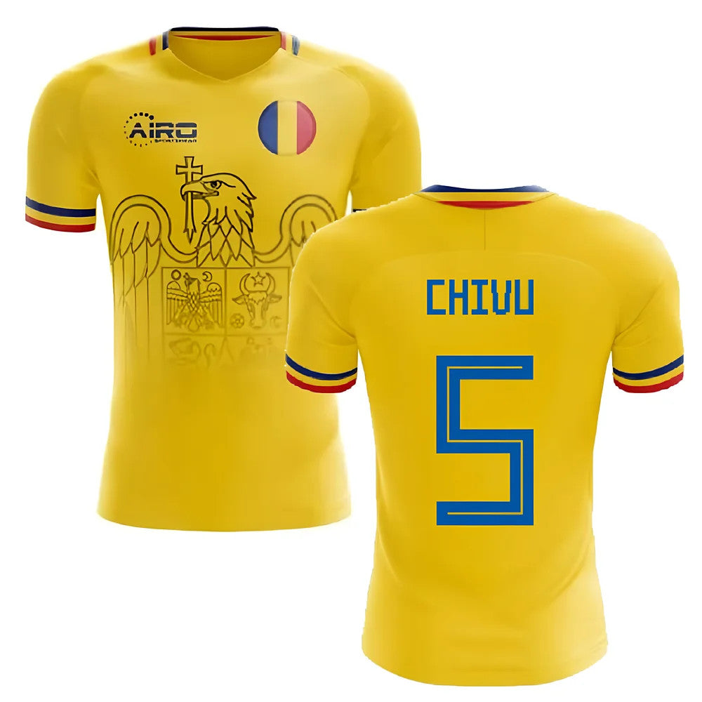 2025-2026 Romania Home Concept Football Shirt (Chivu 5)_3