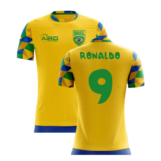 2025-2026 Brazil Home Concept Football Shirt (Ronaldo 9) - Kids_4